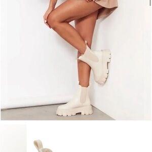 Jeffrey Campbell Women's Cream rain Boots